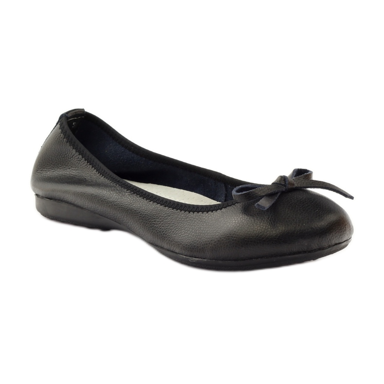 Ballerines en cuir à nœud Filippo 038 noir 1