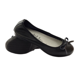 Ballerines en cuir à nœud Filippo 038 noir 3