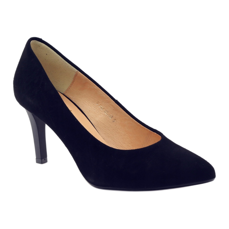 Espinto Pompes en cuir pour femmes sur Szpilka 542 Black noir 1