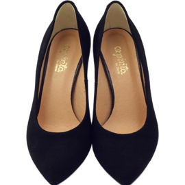 Espinto Pompes en cuir pour femmes sur Szpilka 542 Black noir 4