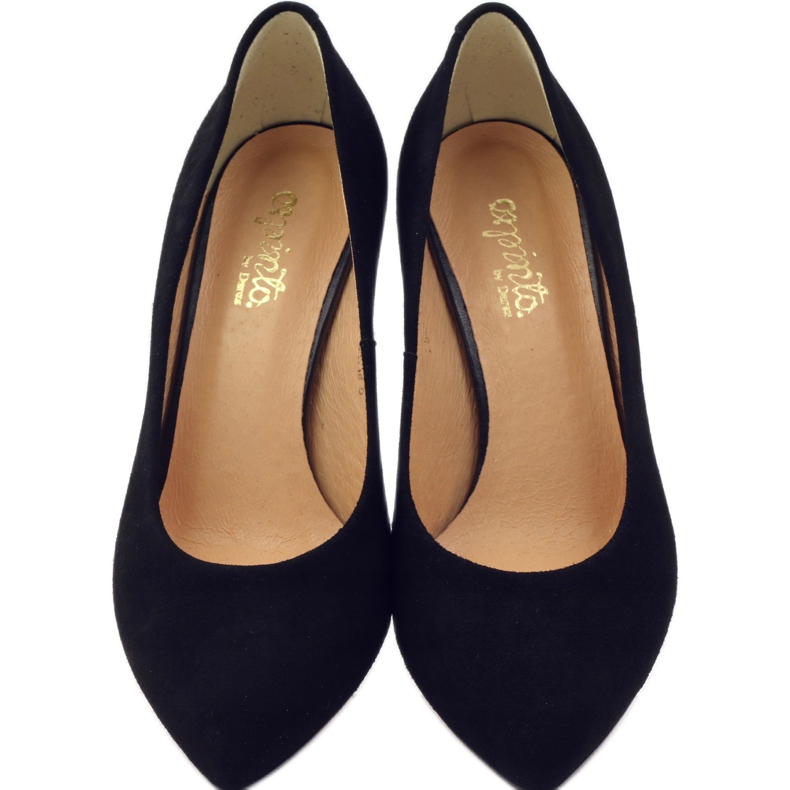 Espinto Pompes en cuir pour femmes sur Szpilka 542 Black noir 4