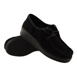 Chaussons velours côtelé Ren But noir 3