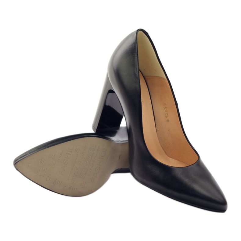 Escarpins classiques sur le poteau ESPINTO 689 le noir 3