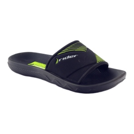 Chaussons loisirs garçon Rider noir vert 1