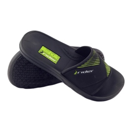 Chaussons loisirs garçon Rider noir vert 3