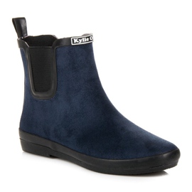 Kylie Galoches en daim pour femmes bleu marine 1