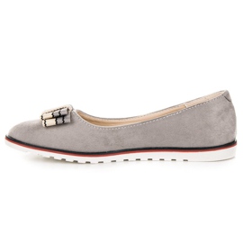 Ballerines en daim gris 4