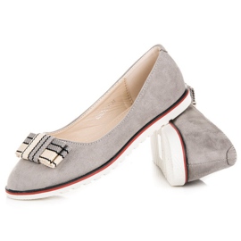 Ballerines en daim gris 5