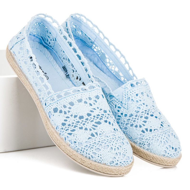 Seastar Espadrilles bleues en dentelle 2