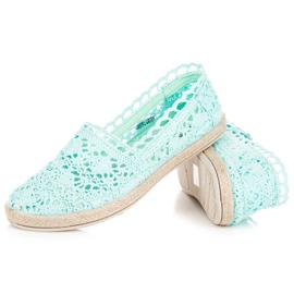 Seastar Espadrilles en dentelle menthe vert 4