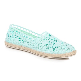Seastar Espadrilles en dentelle menthe vert 2