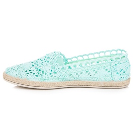 Seastar Espadrilles en dentelle menthe vert 3