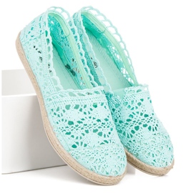 Seastar Espadrilles en dentelle menthe vert 5