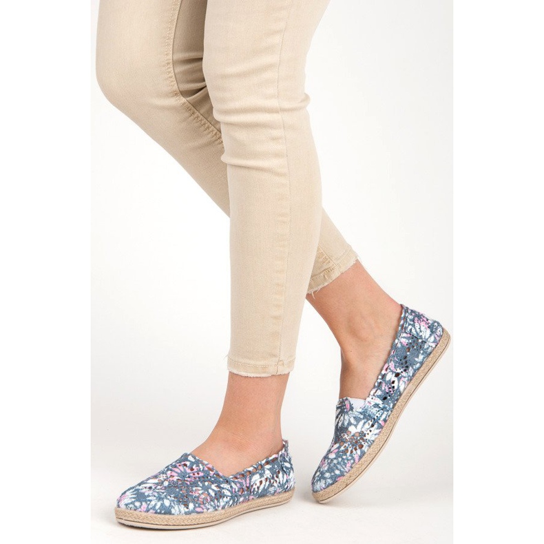 Seastar Espadrilles style bohème bleu rose 1