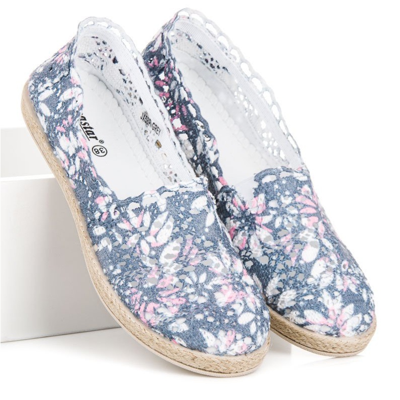 Seastar Espadrilles style bohème bleu rose 2
