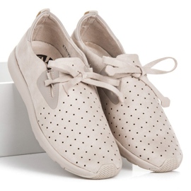Kylie Slipons en daim ajouré brun 4