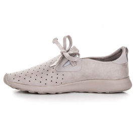 Kylie Slipons en daim ajouré gris 5