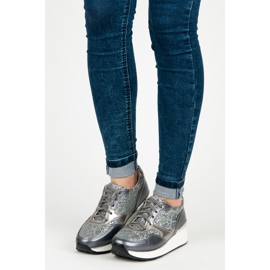 Kylie Chaussures de sport à paillettes gris 2