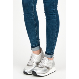 Kylie Chaussures de sport à paillettes gris 1