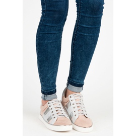 Kylie Baskets à la mode attachées rose gris 1