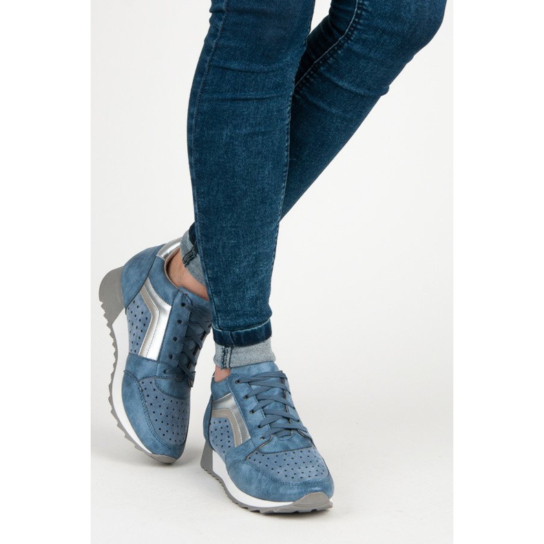 Kylie Baskets à la mode sur la plate-forme bleu 2 Kylie Baskets à la mode sur la plate-forme bleu 2