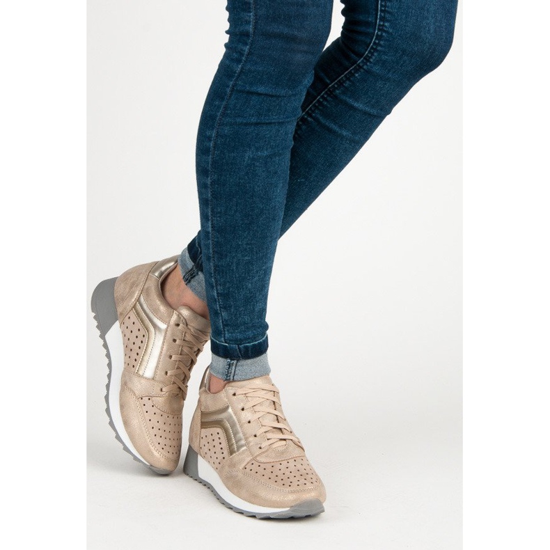 Kylie Baskets à la mode sur la plate-forme jaune 2