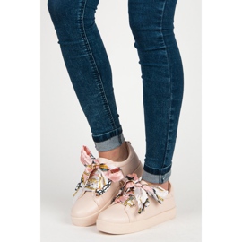 Baskets nouées avec un ruban VICES rose 1