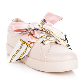 Baskets nouées avec un ruban VICES rose 4