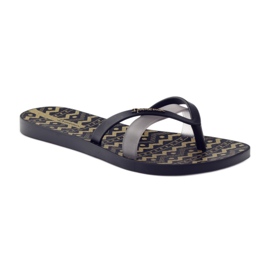 Chaussons femme loisirs Ipanema 82289 le noir jaune 1