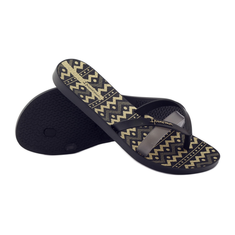 Chaussons femme loisirs Ipanema 82289 le noir jaune 3