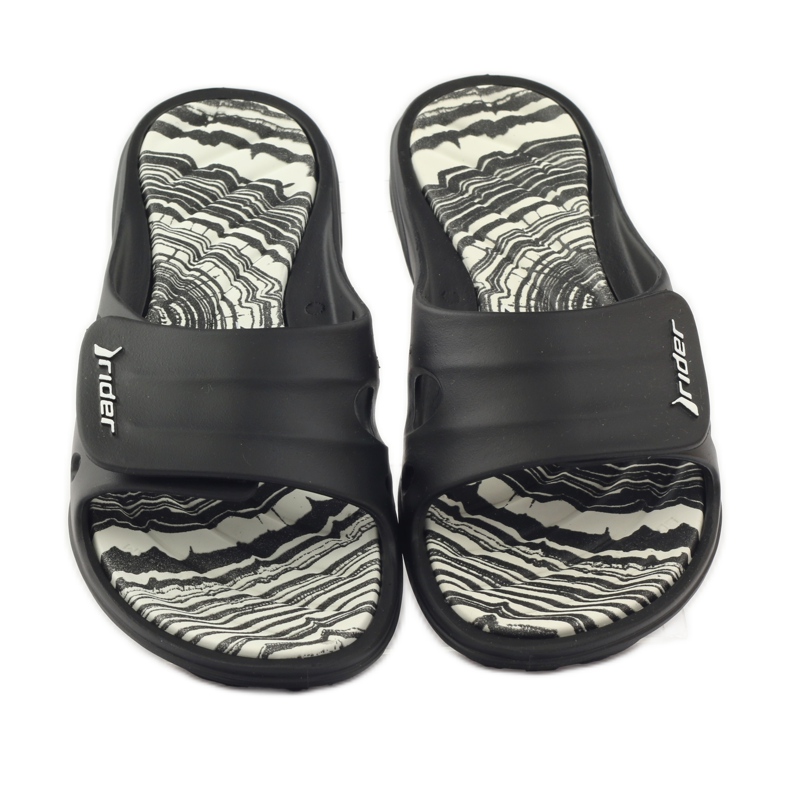 Rider 82213 chaussons de piscine velcro noir blanc 4