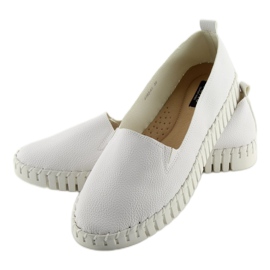 Blanc 4163 Baskets à enfiler blanches super confortables 2