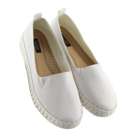 Blanc 4163 Baskets à enfiler blanches super confortables 1