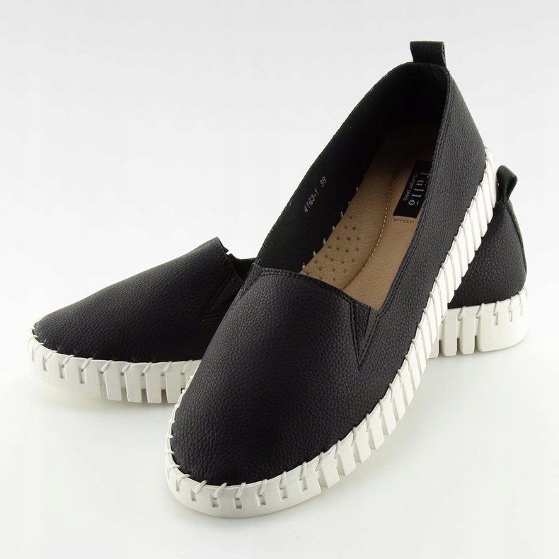Baskets noires à enfiler super confortables 4163 Black 2