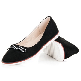 Ballerines en daim le noir 2