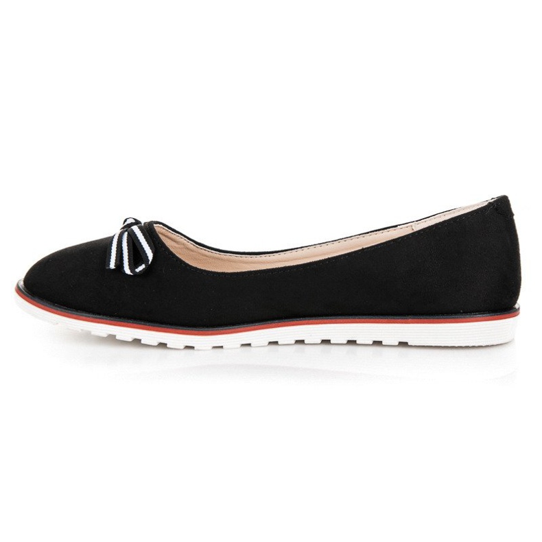 Ballerines en daim le noir 1
