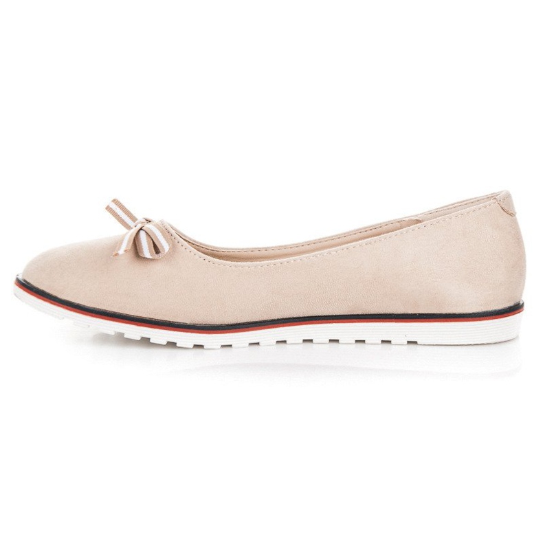 Ballerines en daim beige 1