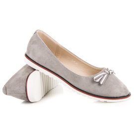 Ballerines en daim gris 4