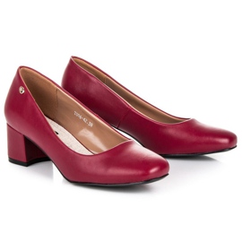 Vices Escarpins à talons bas rouge 2