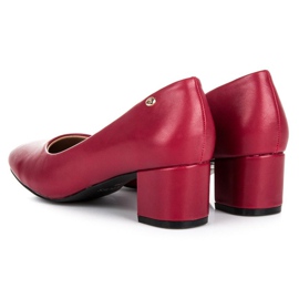 Vices Escarpins à talons bas rouge 3