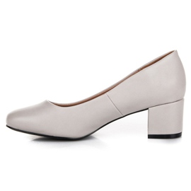 Vices Escarpins à talons bas gris 1