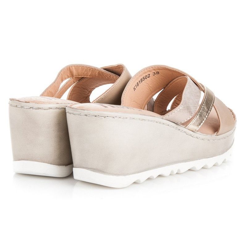 Kylie Pantoufles compensées brun 2