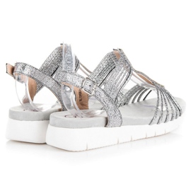Kylie Sandales à cristaux gris 2