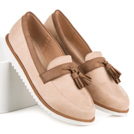Boho vices mocassins beiges 1