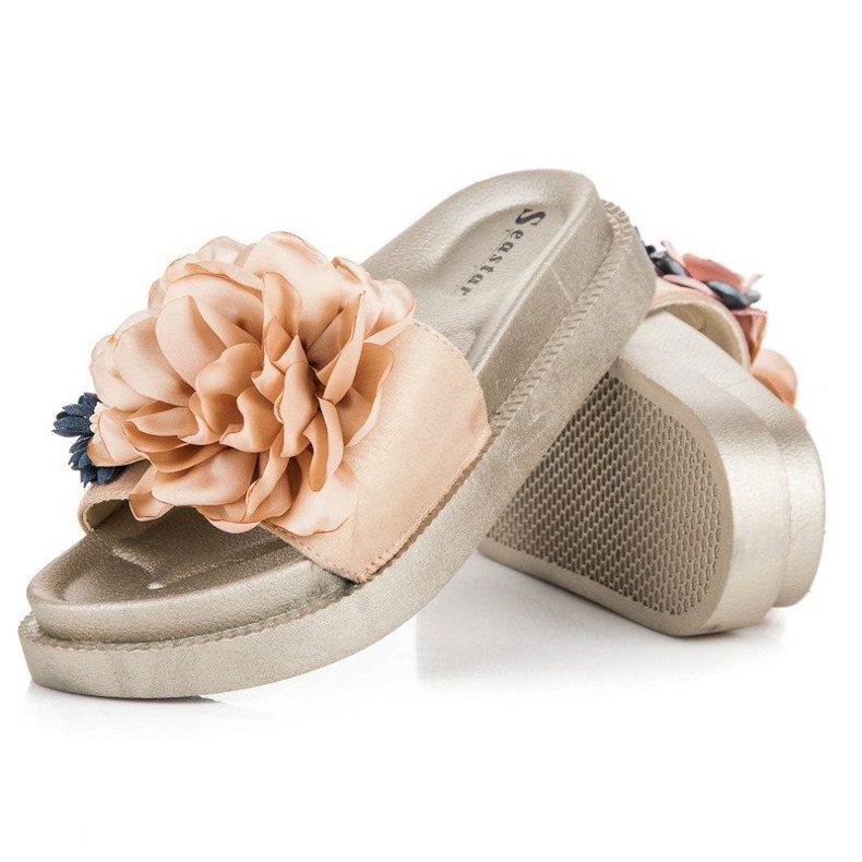 Seastar Chaussons femme Fleurs jaune 2