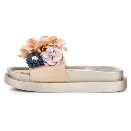 Seastar Chaussons femme Fleurs jaune 3