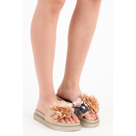 Seastar Chaussons femme Fleurs jaune 4