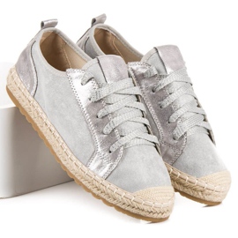 Seastar Espadrilles en daim à lacets gris 4