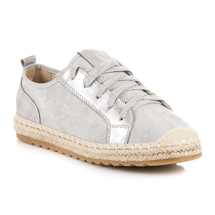 Seastar Espadrilles en daim à lacets gris 1