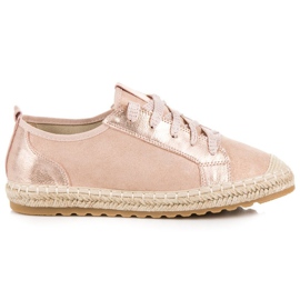 Seastar Espadrilles en daim à lacets rose 2